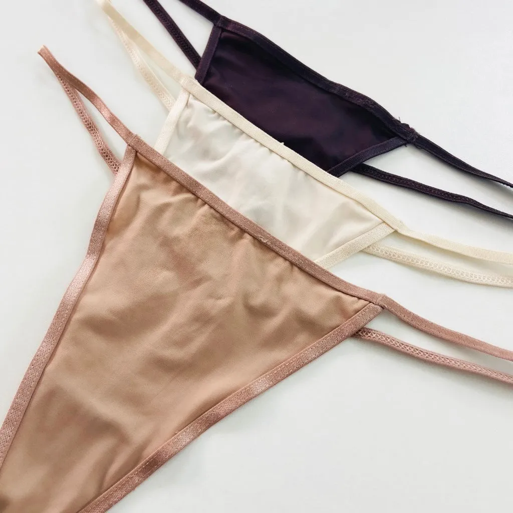 Pack of 3 Ladies Classic Sexy G-String Thong