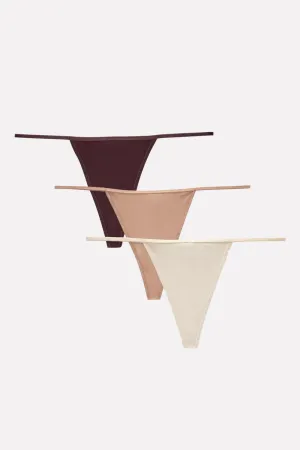 Pack of 3 Ladies Classic Sexy G-String Thong