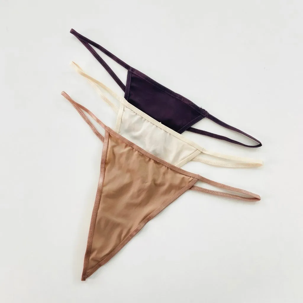 Pack of 3 Ladies Classic Sexy G-String Thong
