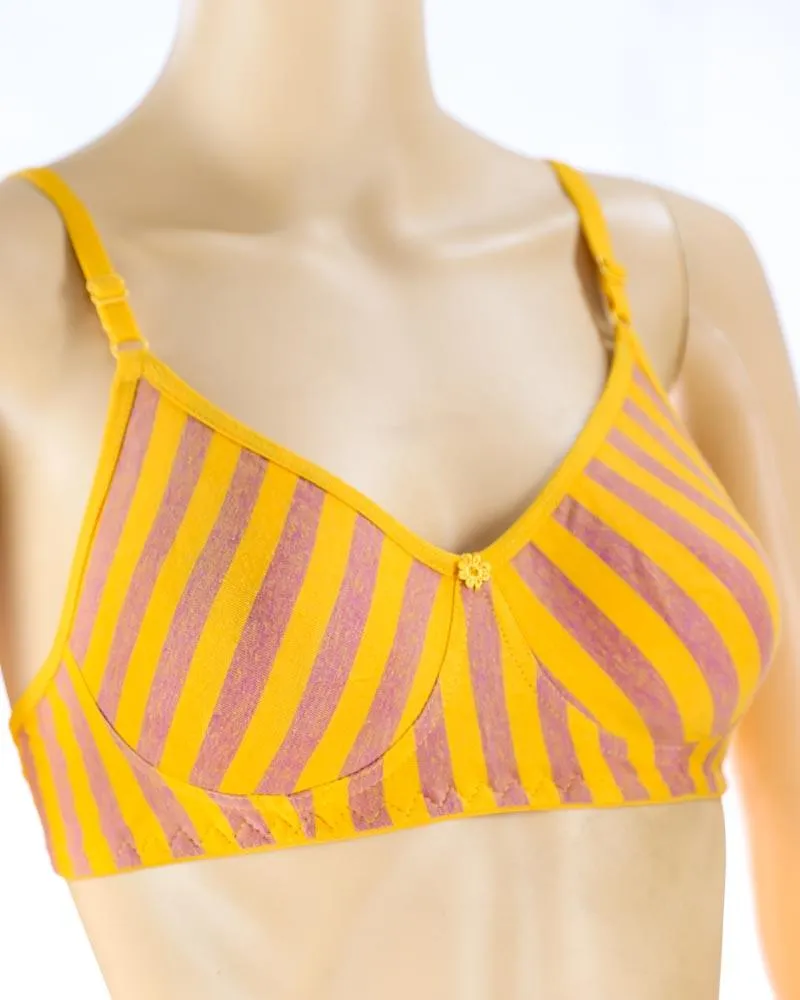 Pack of 3 - Madam Bra - M-3 - Non Padded, Non Wired Bra, Soft Jersey Cotton Bra