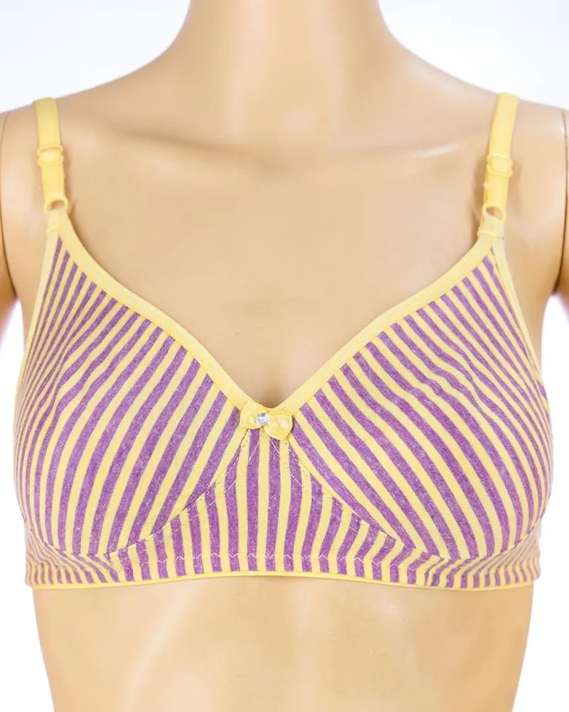 Pack of 3 - Madam Bra - M-4 - Non Padded, Non Wired Bra, Soft Jersey Cotton Bra