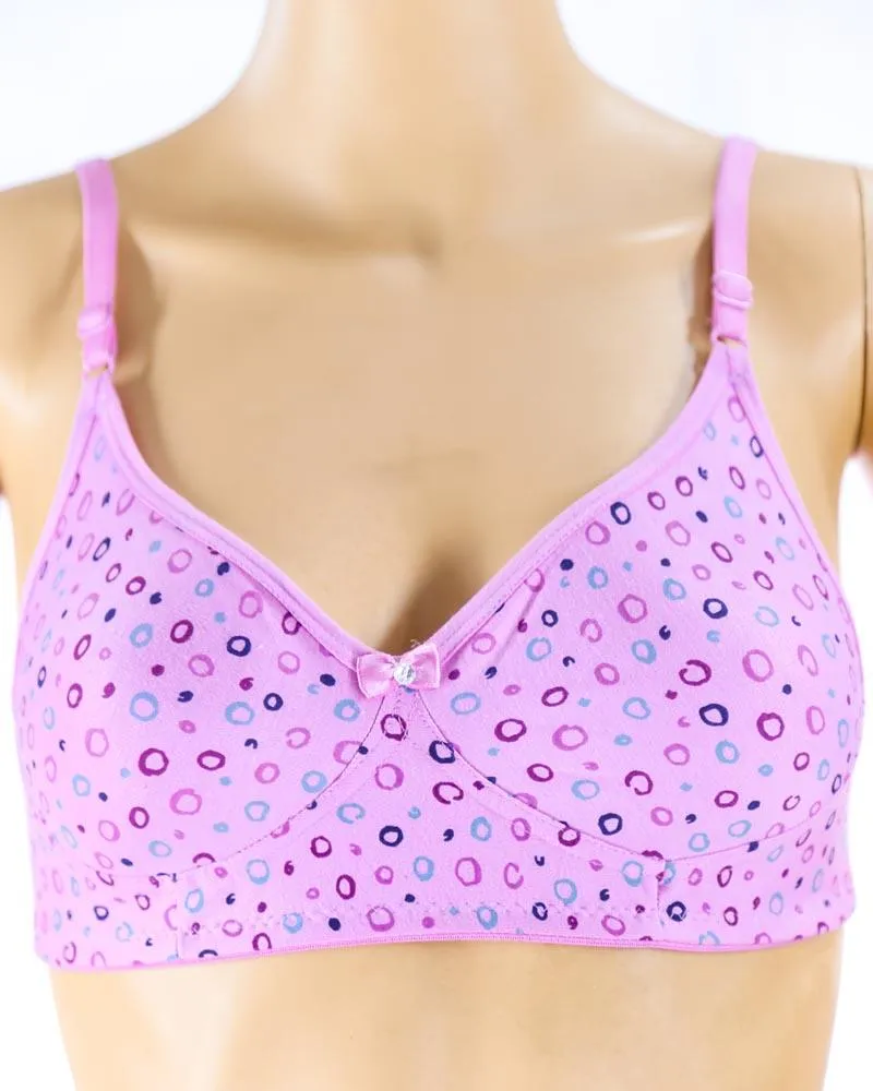Pack of 3 - Madam Bra - M-7 - Non Padded, Non Wired Bra, Soft Jersey Cotton Bra