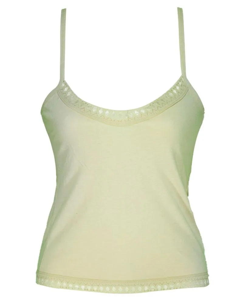 Pack of 3 Plain Cotton Camisole With Neck Lace For Women - SA-1