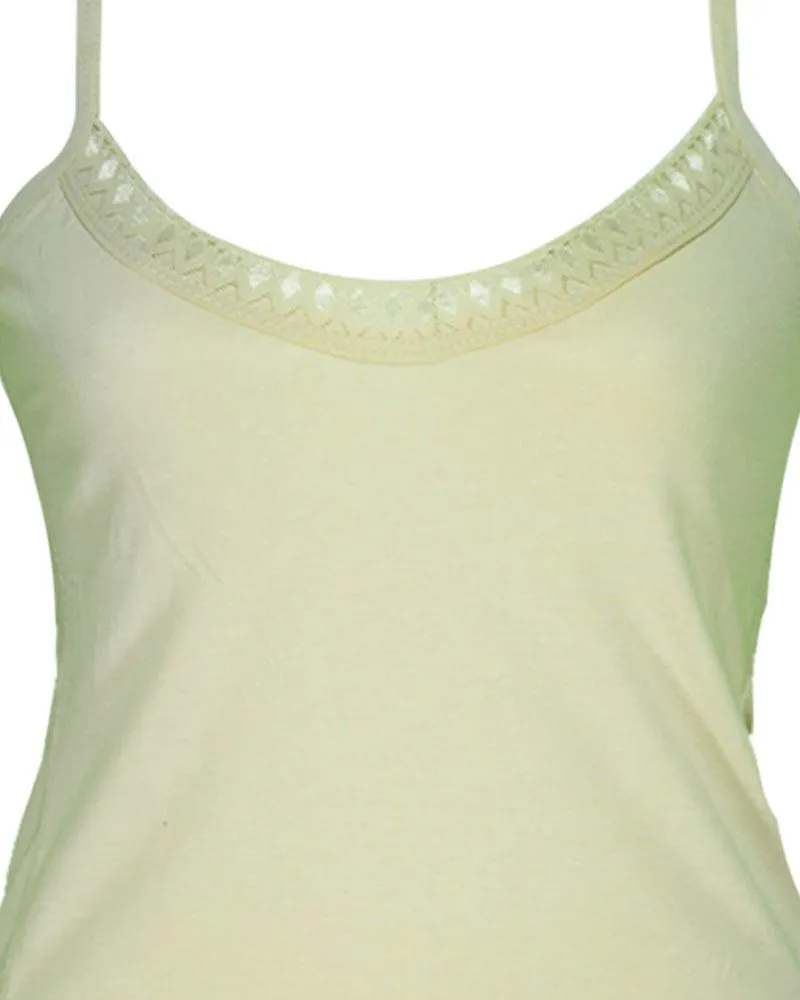 Pack of 3 Plain Cotton Camisole With Neck Lace For Women - SA-1