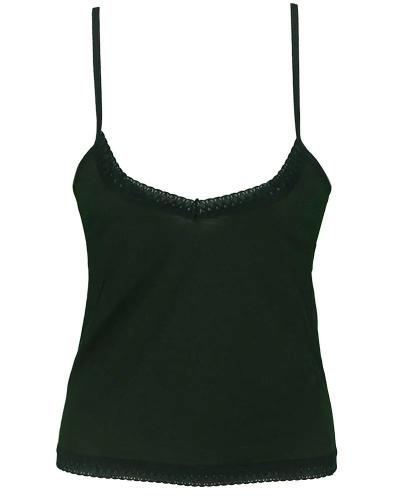 Pack of 3 Plain Cotton Camisole With Neck Lace For Women - SA-1