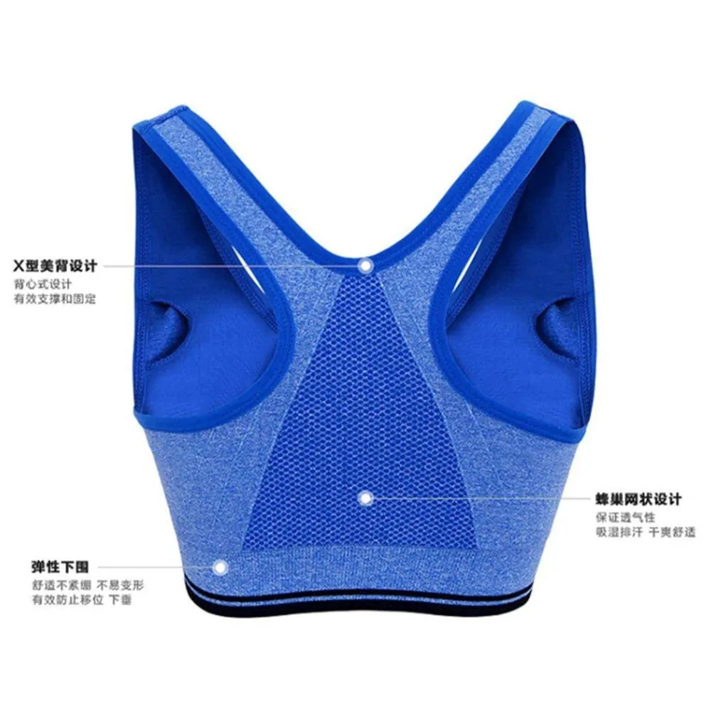 Pack Of 4 Zip Up Wirefree Sports Bra - Branded Sports Bra