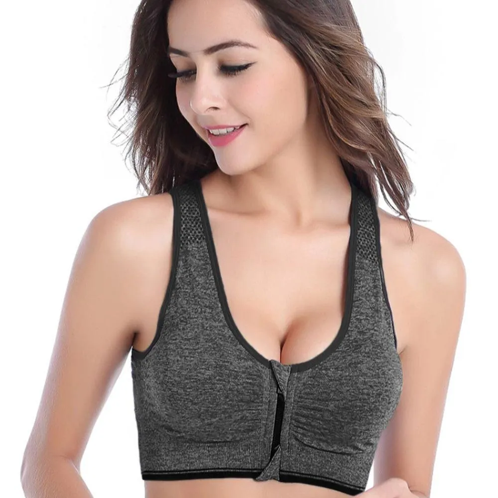 Pack Of 4 Zip Up Wirefree Sports Bra - Branded Sports Bra