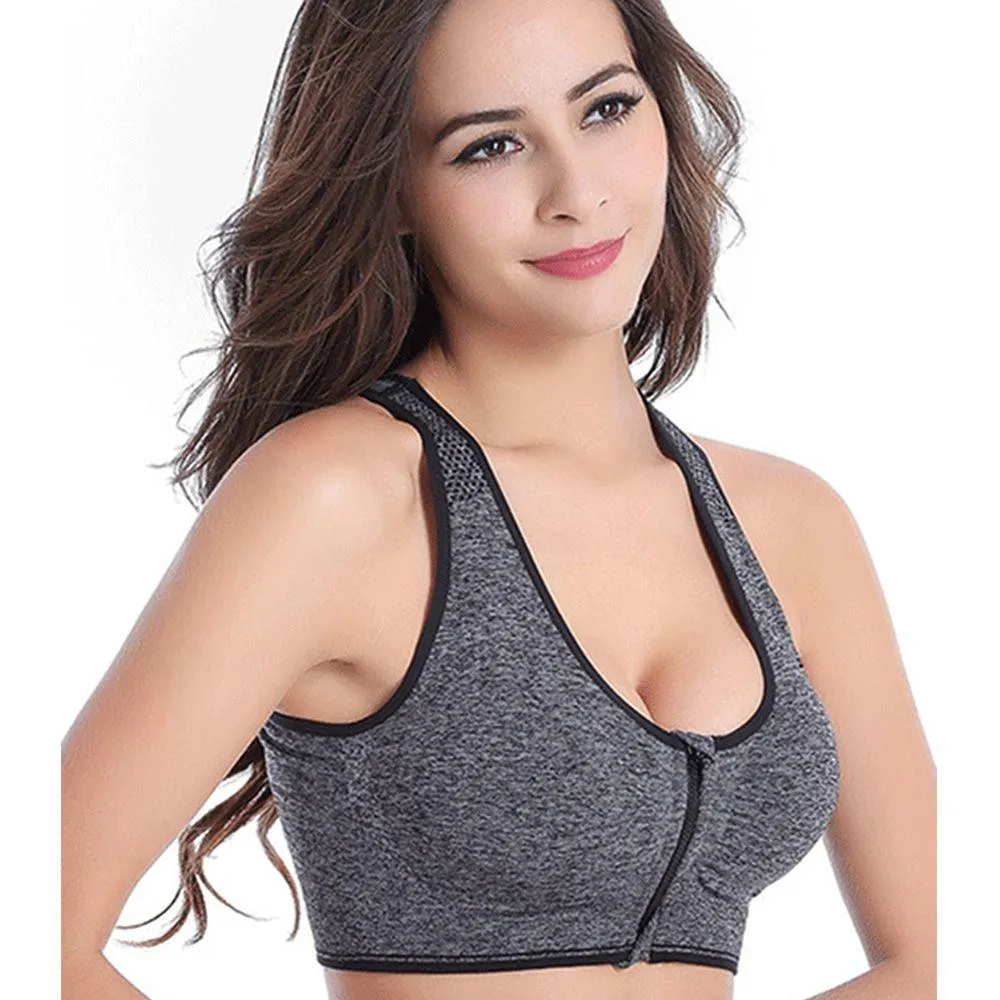 Pack Of 4 Zip Up Wirefree Sports Bra - Branded Sports Bra