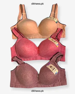 Pack Off 3 Light Comfort Wire-Free Bra 108 - Single Padded 2021