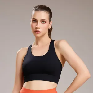Padded Non wired Full Coverage Seamless Racerback Sports Bra
