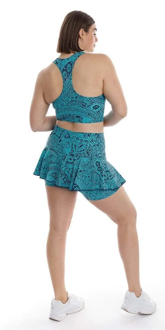Paisley Tide Eco Racer Back Bra