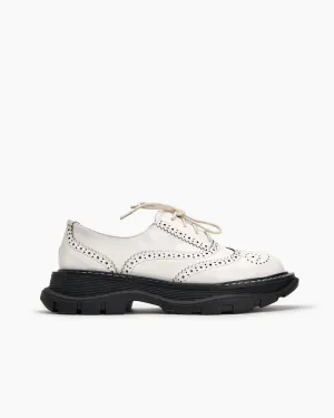 Patent Leather Carved Platform Loafers