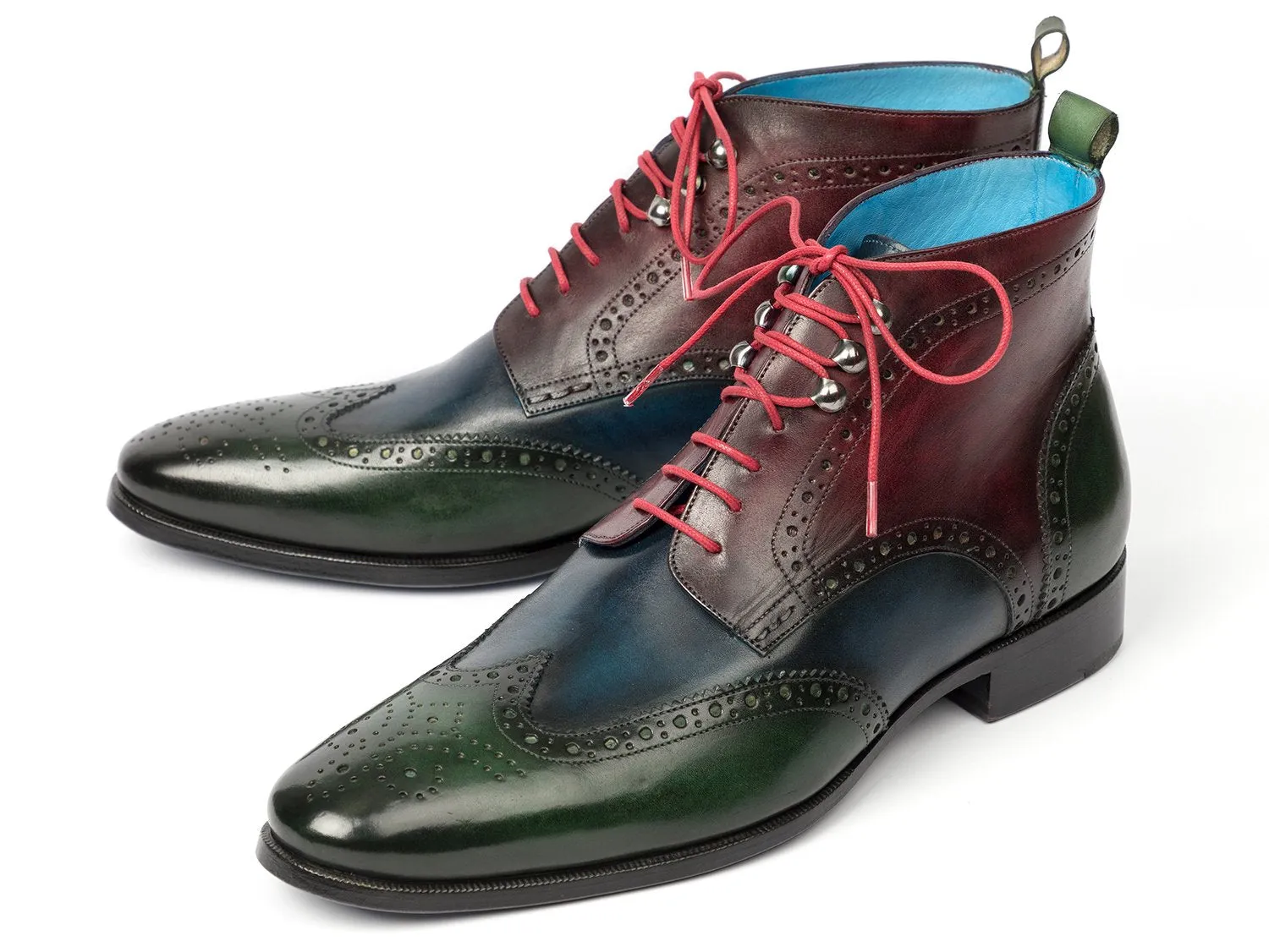 Paul Parkman Hand-Painted Wingtip Ankle Boots