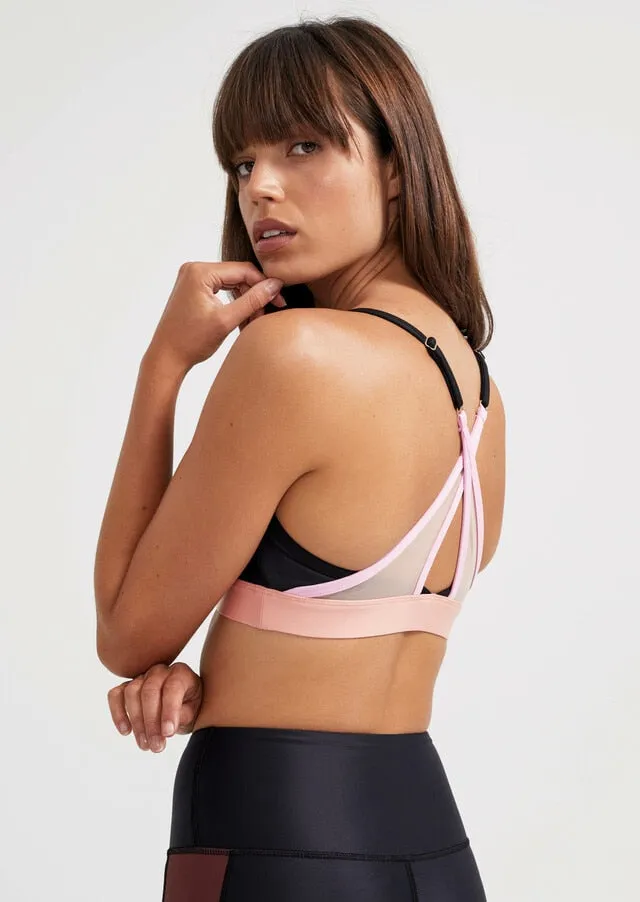 P.E NATION Point Forward Sports Bra Black