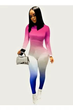 Pink Gradient Jumpsuit