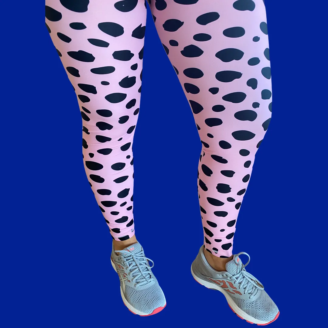 Pink Monochrome Women’s Activewear Leggings - Tall 33" inside leg