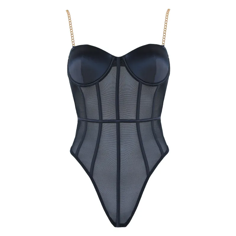 PL011BLK Muse Lingerie Black Medium Size