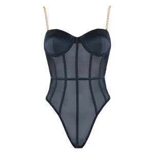 PL011BLK Muse Lingerie Black Medium Size