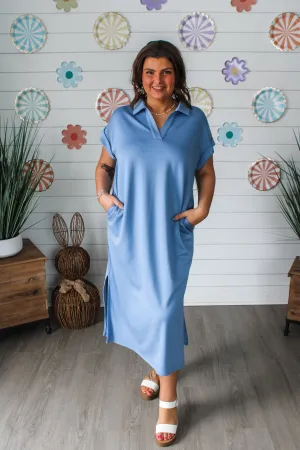 Places To Be Pocket Dress • Powder Blue