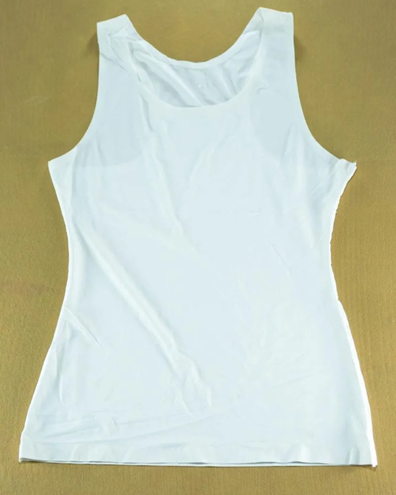 Plain Fancy Camisole For Women - White Color - 184