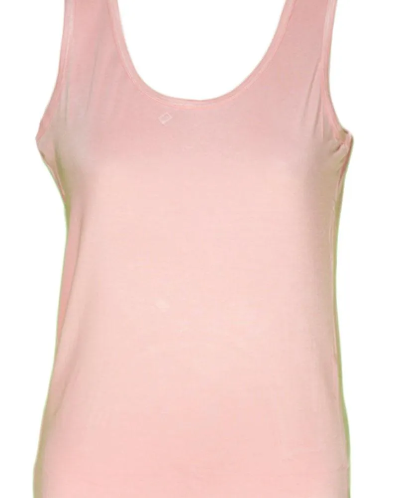 Plain Stretchable Camisole For Women - Peach Color - 830