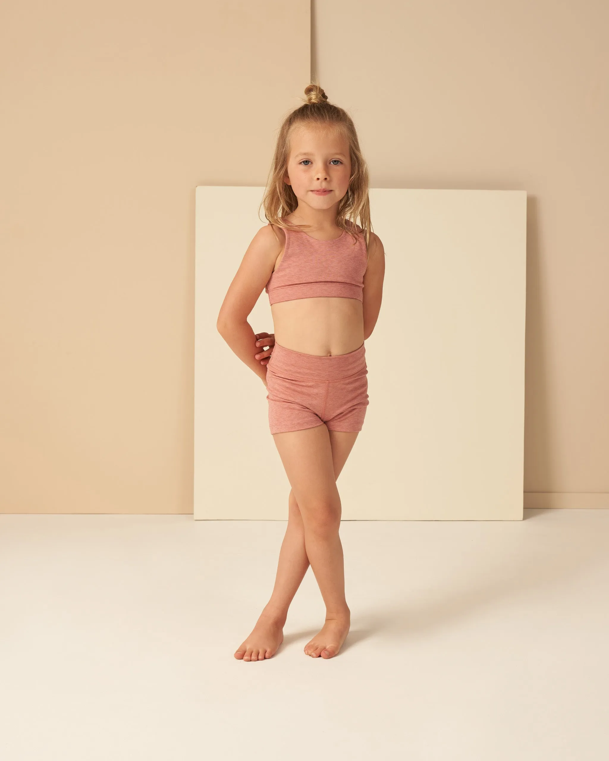 Play by Rylee & Cru Shortie Short - Heathered Lipstick
