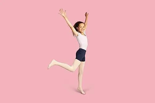 Popular Girls Cotton Undershorts for Dresses, 4 Pack - Solid & Tie Dye Under Dress Shorts, Cartwheel Sports Undershorts