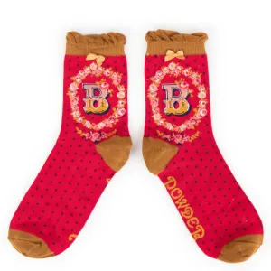 Powder Initial B Ankle Socks