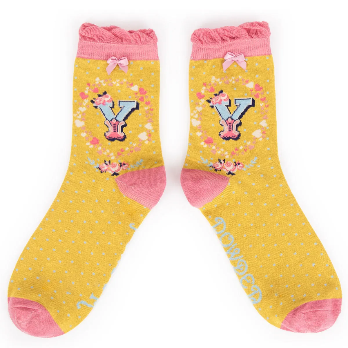 Powder Initial Y Ankle Socks
