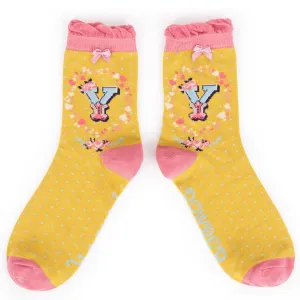 Powder Initial Y Ankle Socks
