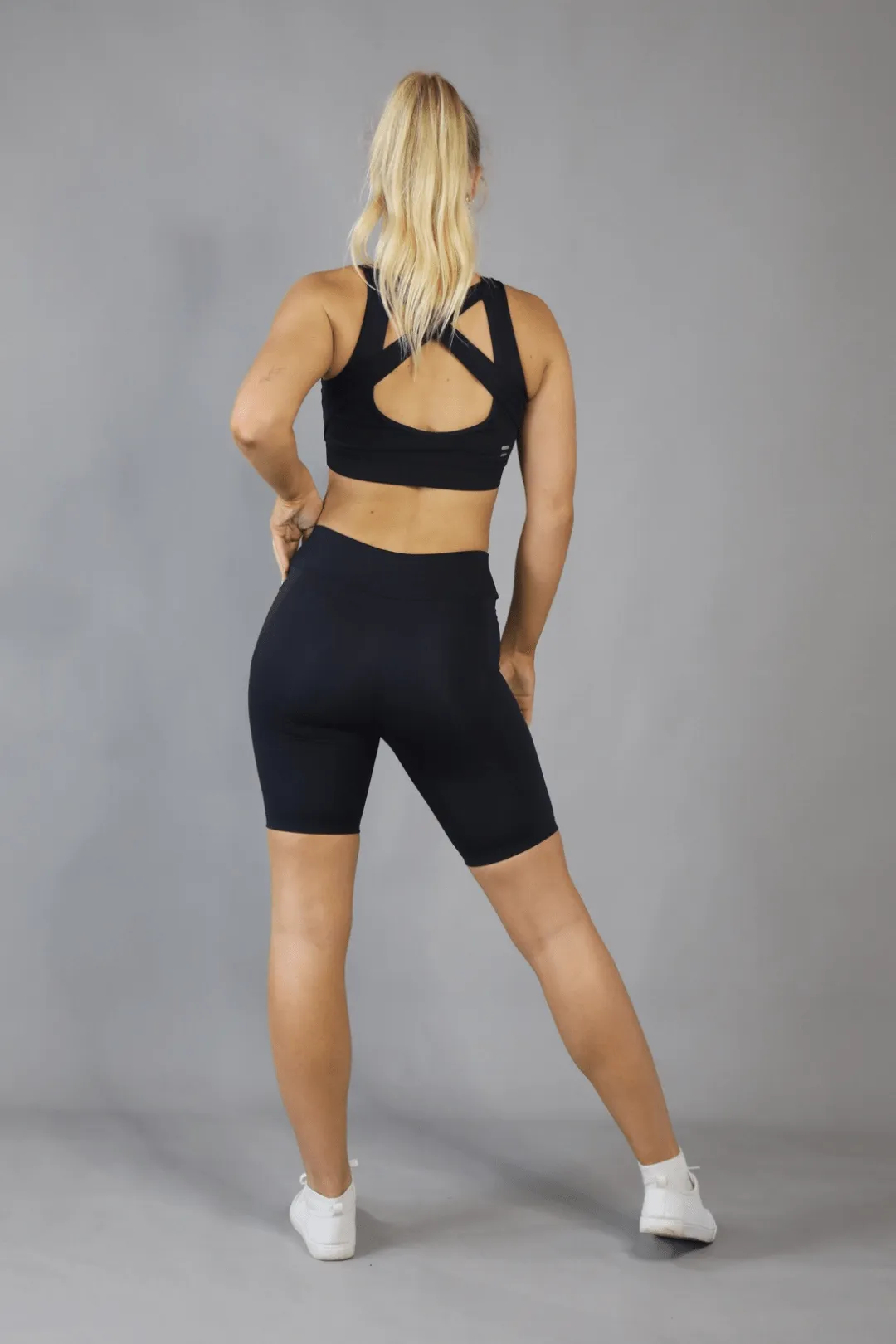 (Pre-Order) Mid Waist Long Shorts - Black