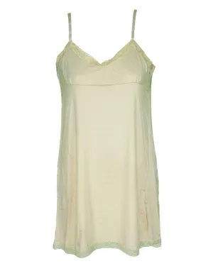 Premium Camisole Stretch Basic With Padded Lace - Long Layering Camisole - Adjustable Straps - Skin Color - 6377