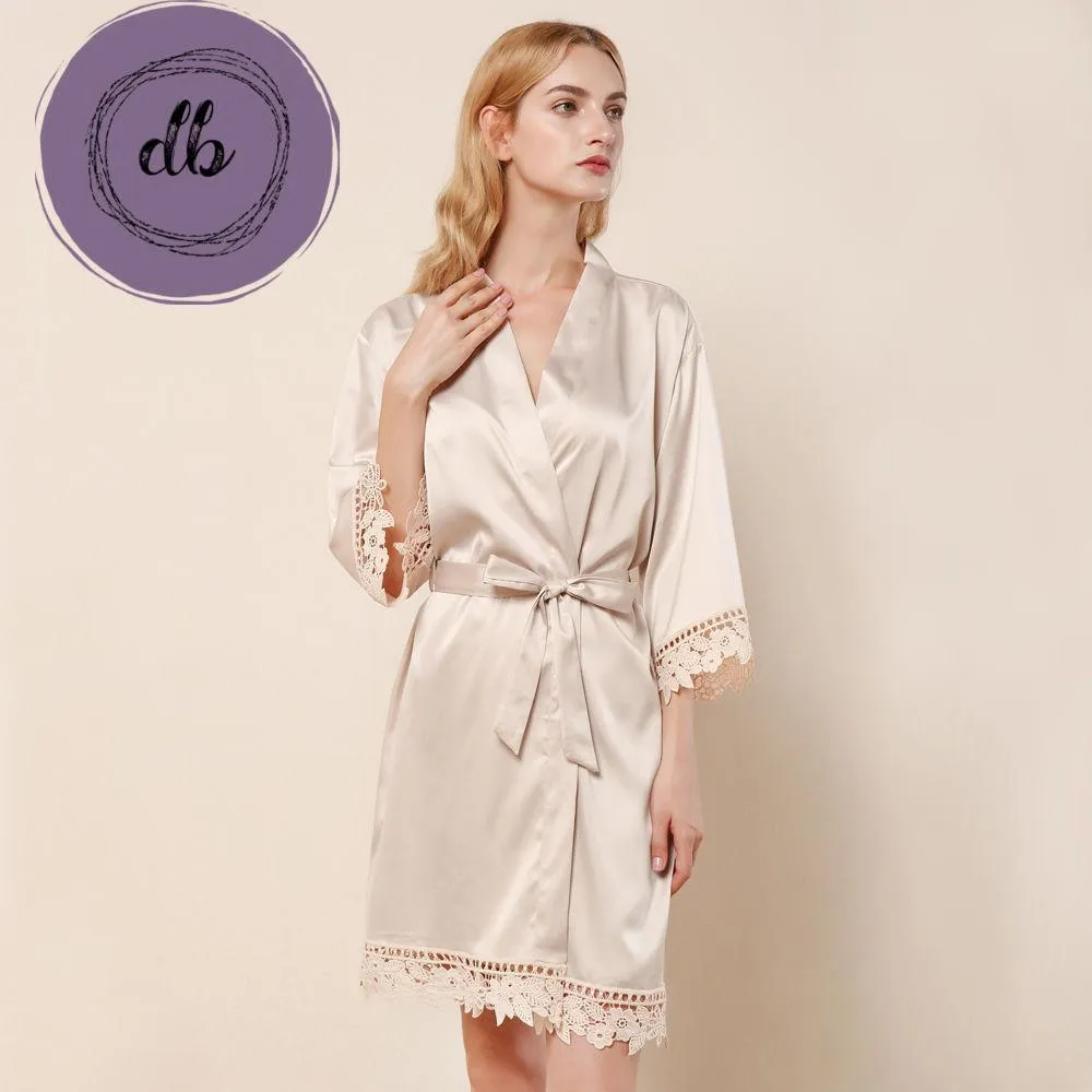 Premium Rose Lace Satin 3031 Champagne