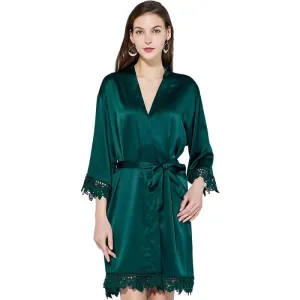Premium Rose Lace Satin 3031 Forest Green