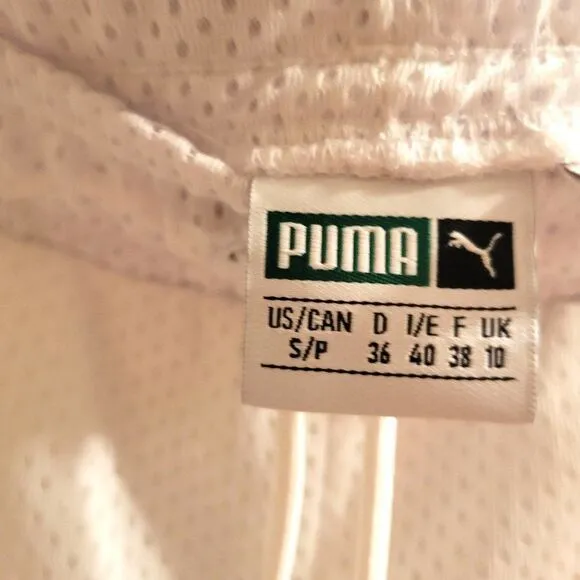 Puma Womens Shorts White S Xtreme Mesh Drill Ruffle Drawstring
