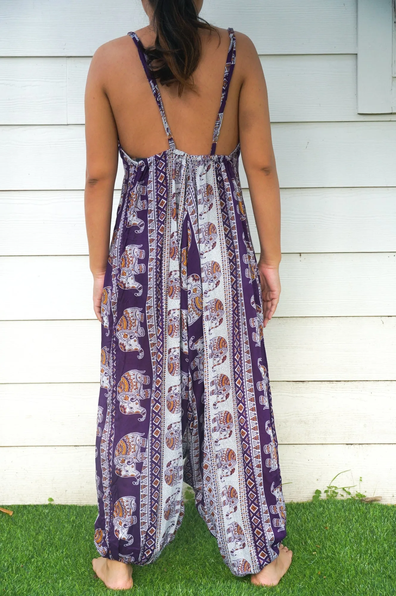 Purple Elephant Romper
