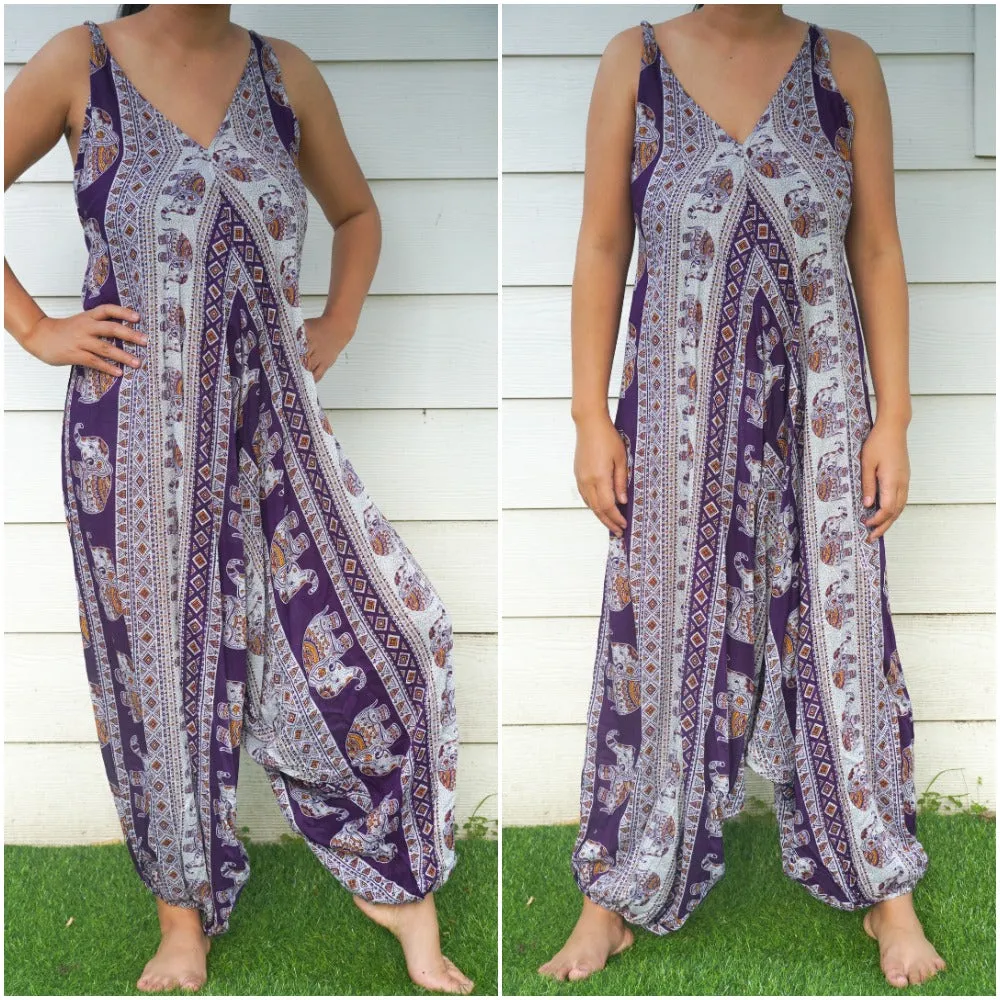 Purple Elephant Romper