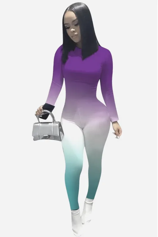 Purple Gradient Jumpsuit