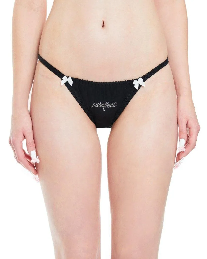 Purrfect Silk G-String ~ Noir