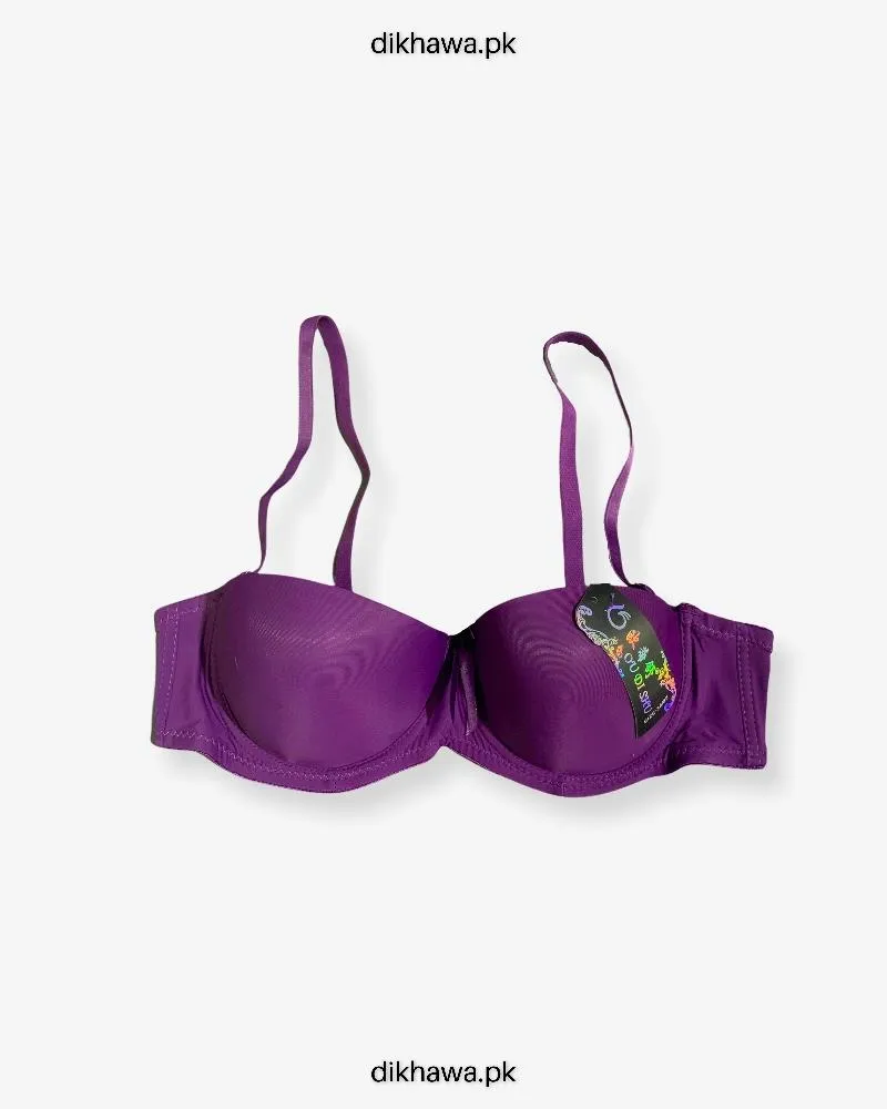 Pushup Bridal Bra - Purple - Single Padded Underwired Bra- 2021