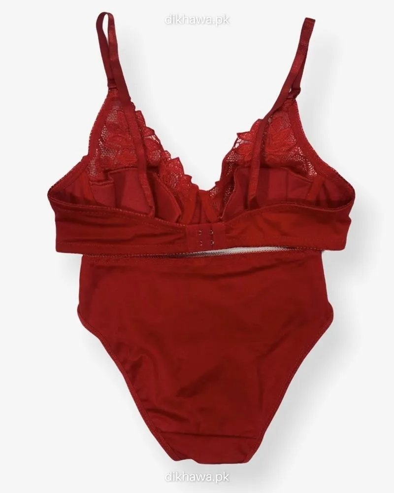 Red Bridal Bra Panty Sets - Non Psdded Underwired Bra Panty Set 2020
