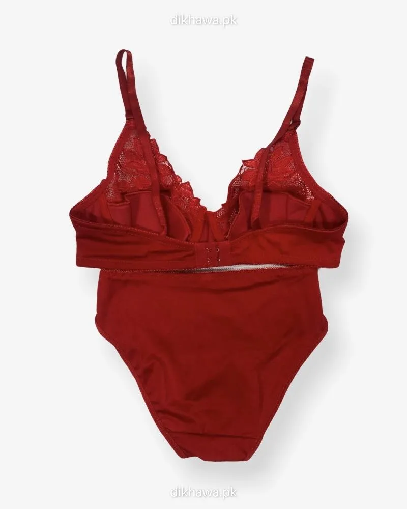 Red Bridal Bra Panty Sets - Non Psdded Underwired Bra Panty Set 2020