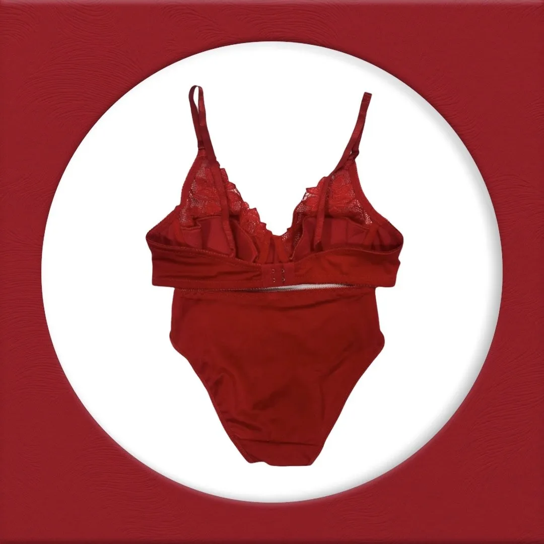Red Bridal Bra Panty Sets - Non Psdded Underwired Bra Panty Set 2020