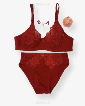 Red Bridal Bra Panty Sets - Non Psdded Underwired Bra Panty Set 2020