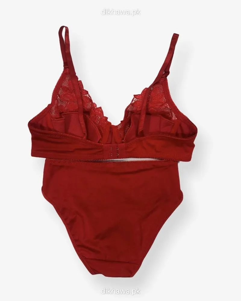 Red Bridal Bra Panty Sets - Non Psdded Underwired Bra Panty Set 2020