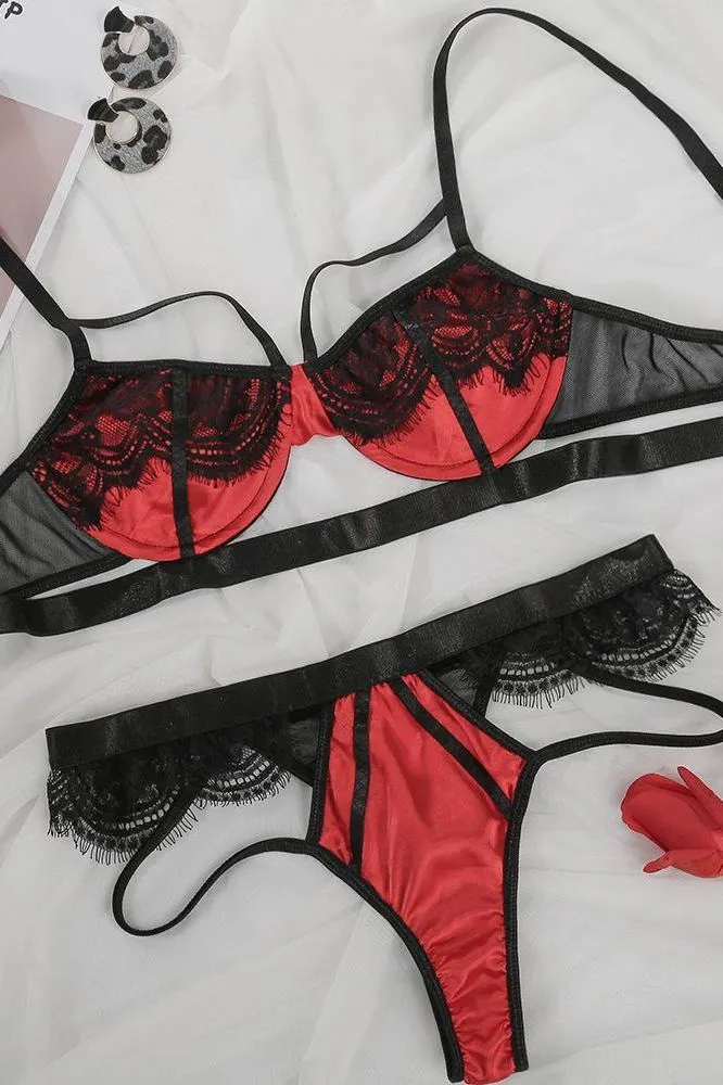 red lingerie set