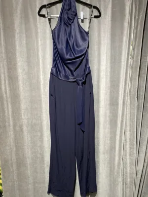REISS Navy Halter Jumpsuit