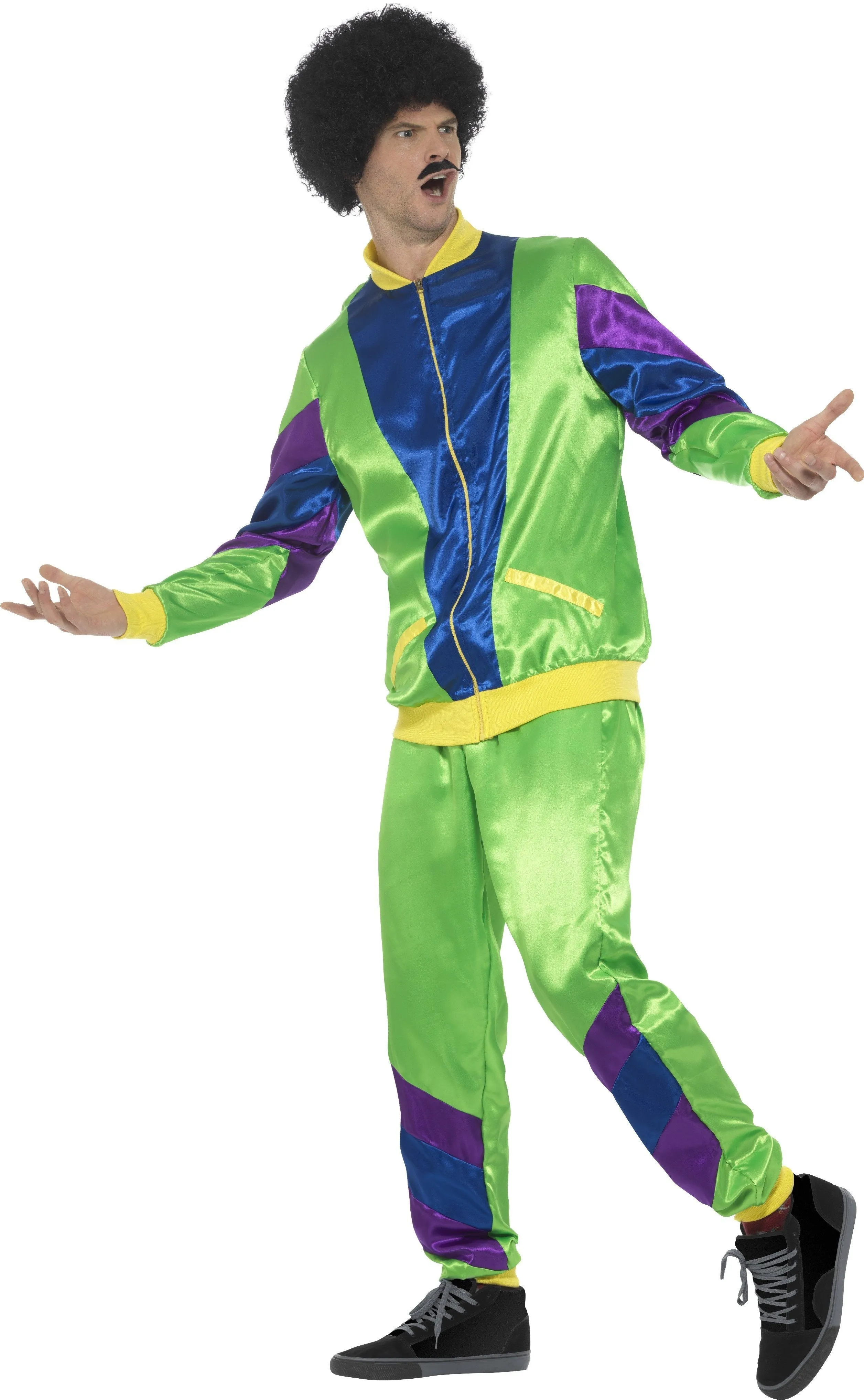 Retro 80s Mens Activewear Tracksuit Costume