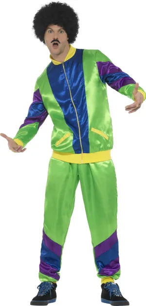 Retro 80s Mens Activewear Tracksuit Costume