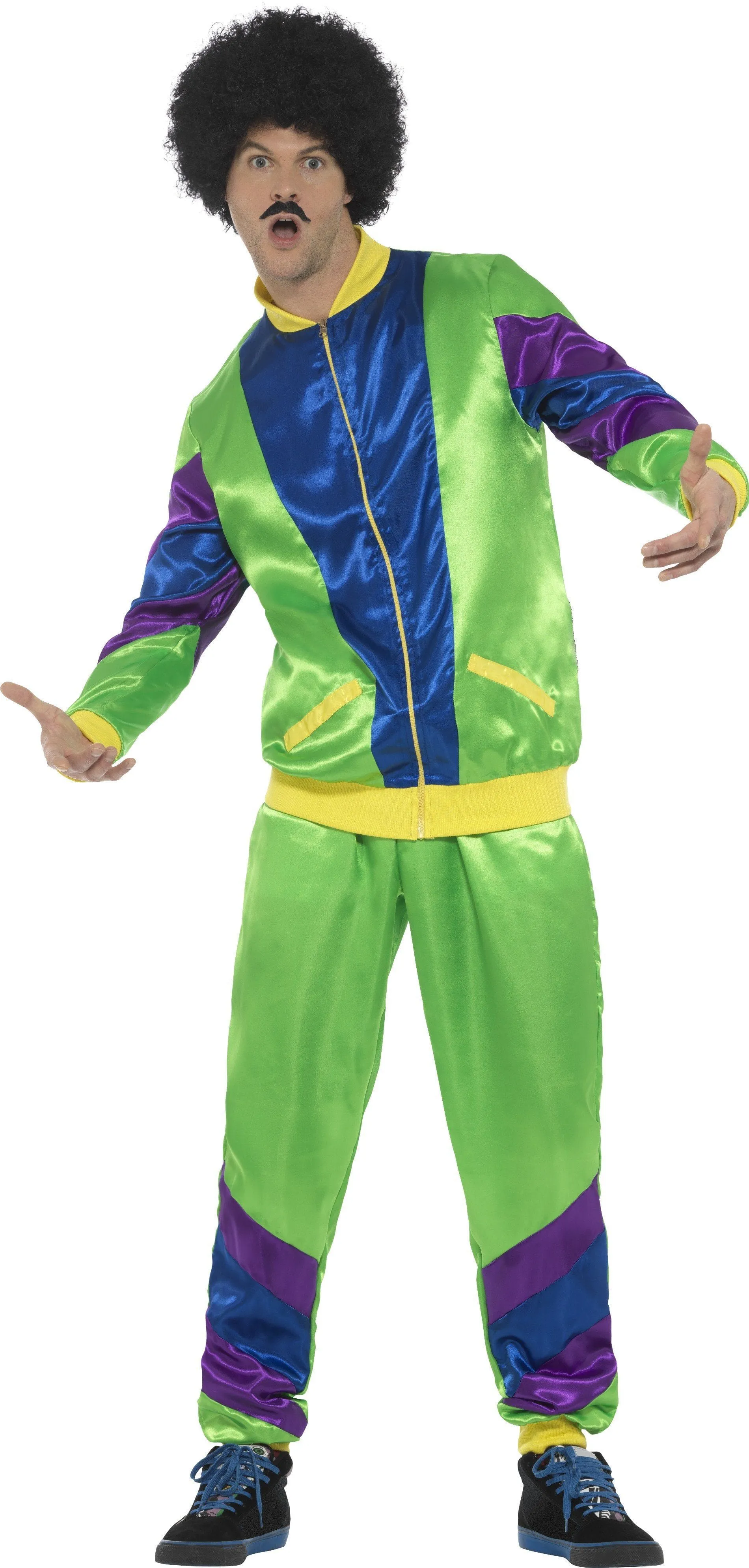 Retro 80s Mens Activewear Tracksuit Costume